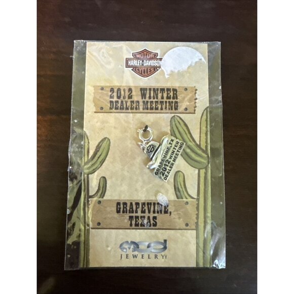 Official Harley-Davidson Sterling Silver Dealer Meeting Charm - Grapevine 2012 - Picture 1 of 4